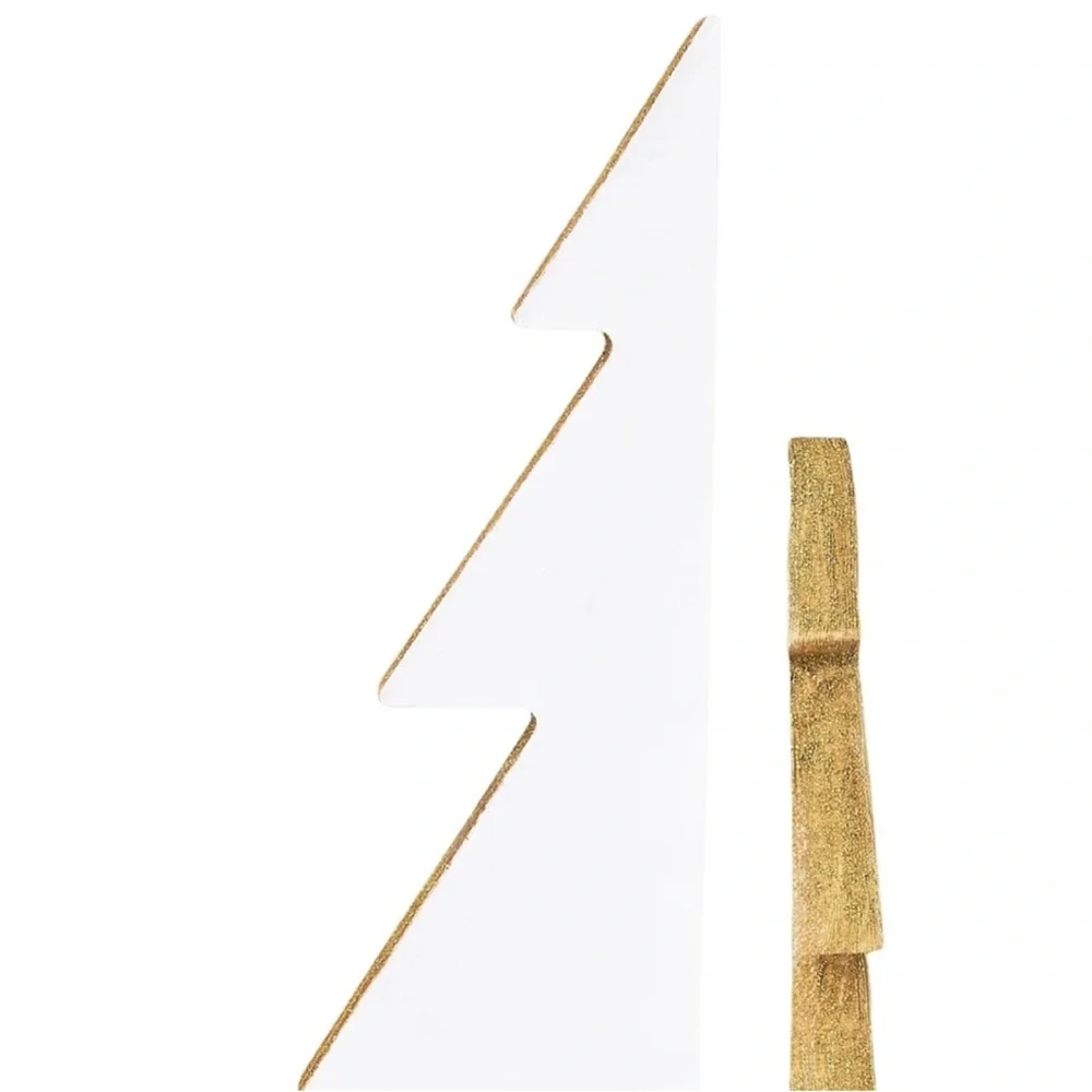 New Set of 3 White Paper Tree Winter Tabletop Decorations, 6